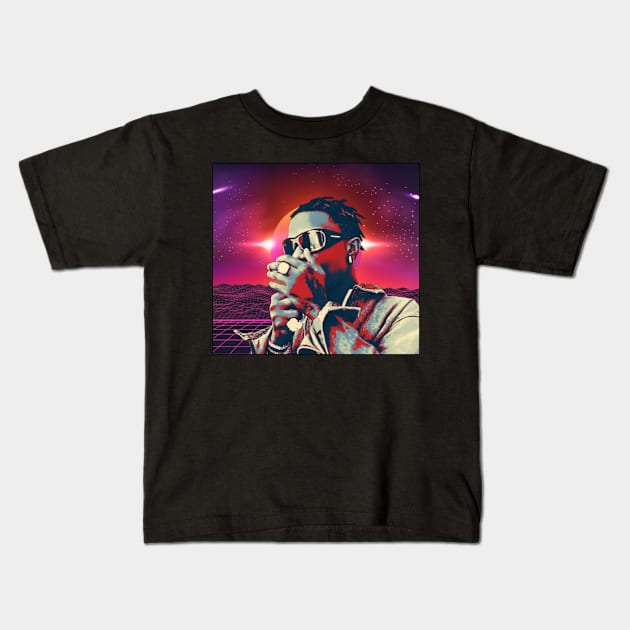 Rapper Galaxy Kids T-Shirt by MonsterButterfly